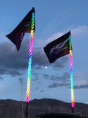 REMOTE 3 FOOT WILDCAT EXTREME LED LIGHT WHIPS (Gen 4 Pair) - R1 Industries whips