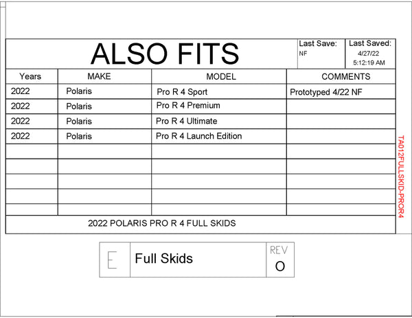 Trail Armor RZR Pro R 4 Full Skids with Standard or Trimmed Sliders