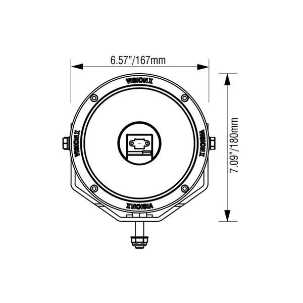 VISION X CG2 SINGLE LED LIGHT CANNON KIT 6.7"