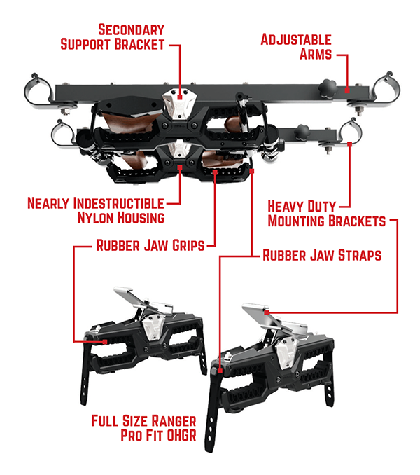 Seizmik UTV Over Head Gun Rack