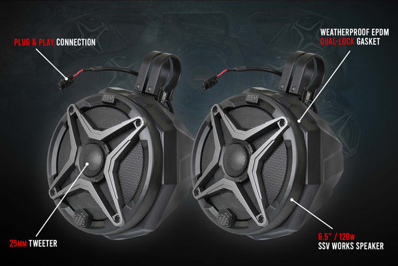 SSV WORKS Can-Am X3 Complete 5 Speaker SSV System