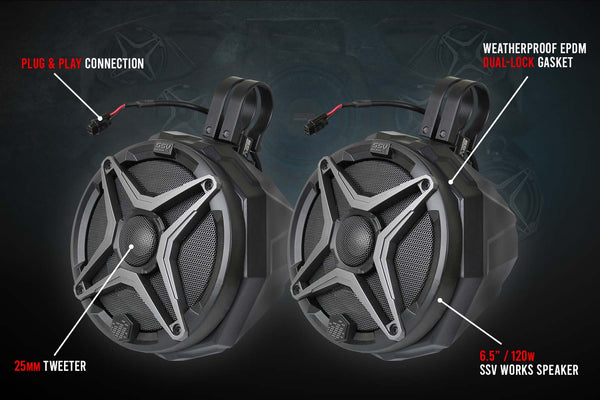 SSV WORKS Can-Am X3 Complete 5 Speaker SSV System