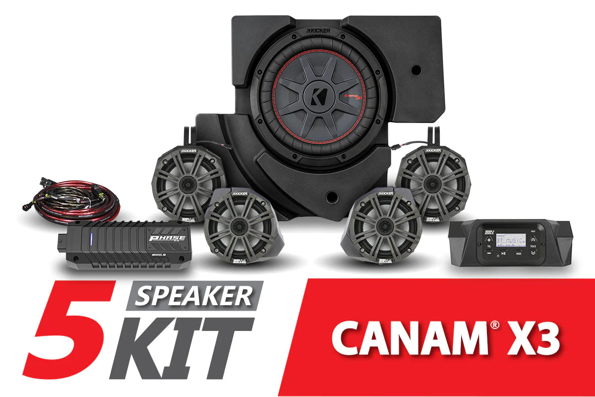 SSV WORKS Can-Am X3 Complete 5 Speaker Kicker System | Dirt