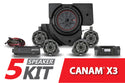 SSV WORKS Can-Am X3 Complete 5 Speaker Kicker System