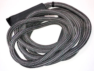 JM Rigging 3/4" x 20ft. Kinetic Recovery Rope, BLK Coated w/ 8" Eyes & BLK Protective Sleeve