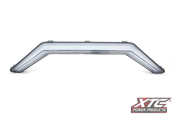 Front Turn Signature Accent Light for Polaris RZR Pro A clear, curved LED accent light designed for Polaris RZR Pro models, featuring built-in turn signal functionality.