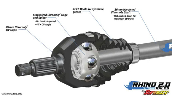 Can-Am Maverick X3 Heavy-duty Axles RHINO 2.0