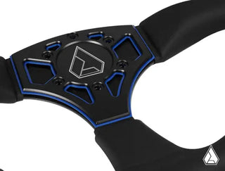 Buy blue ASSAULT INDUSTRIES 350R LEATHER UTV STEERING WHEEL