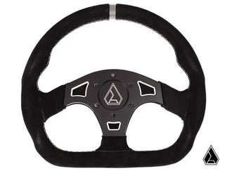 Buy white ASSAULT SUEDE BALLISTIC "D" UTV STEERING WHEEL