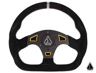 Buy yellow ASSAULT SUEDE BALLISTIC "D" UTV STEERING WHEEL