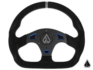 Buy blue ASSAULT SUEDE BALLISTIC "D" UTV STEERING WHEEL