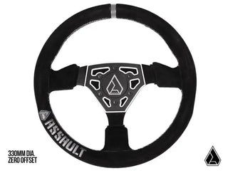 Buy white ASSAULT INDUSTRIES UNIVERSAL NAVIGATOR SUEDE UTV STEERING WHEEL